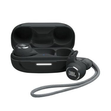 JBL Reflect Aero True Wireless Noise Cancelling Active Earbuds 6 mics for Perfect Calls with VoiceAware Extreme dustproof Waterproof Comfortable Secure fit 24hr with FastCharging Black