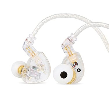 Linsoul TANGZU Waner SG HiFi 10mm Dynamic Driver PET Diaphragm inEar Earphone with Ergonomic Shape Detachable Recessed 2Pin OFC Braided Cable for Audiophile Musician DJ StageWhite Without Mic