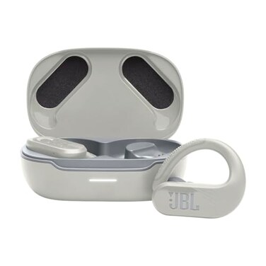 JBL Endurance Peak 3 Dust and Water Proof IP68 True Wireless Active Earbuds JBL Pure Bass Sound Up to 50 Total Hours of Playback with Speed Charge Ambient Aware Talk Thru White