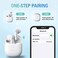Xmenha True Wireless Earbuds White Bluetooth 53 with Microphone for Working Out Noise Canceling Blue Tooth Ear Buds Deep Bass TWS Wireless Earphones with Charging Case in Ear Headphone for iPhone Andr