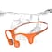 mojawa Run Plus Bone Conduction Headphones OpenEar Bluetooth Headphones 32GB MP3 Player IP68 Waterproof Swimming Earbuds Deep Bass Secure Fit for Running Gym and Daily Use Orange