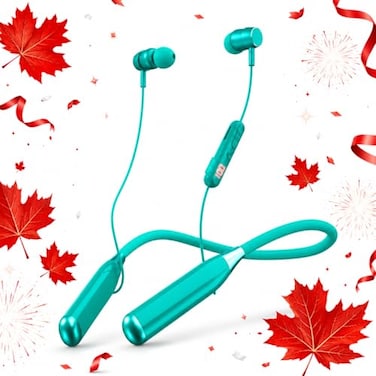 CCICITA 200H Playback Time Neckband Bluetooth Headphones in Ear Wireless Earphones with Digital Display Bluetooth 53 Game Mode 7 EQ Modes Support TF Card Multipoint Connection USBC Fast Charging
