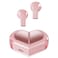 Xmenha Pink Heart Wireless Earbuds for Girls Kids Cute Small Mini Tiny Invisible Earbuds Wireless Bluetooth for Small Ears Canals Women Rose Gold Kawai Blue Tooth Ear Buds for iPhone Android