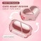Xmenha Pink Heart Wireless Earbuds for Girls Kids Cute Small Mini Tiny Invisible Earbuds Wireless Bluetooth for Small Ears Canals Women Rose Gold Kawai Blue Tooth Ear Buds for iPhone Android
