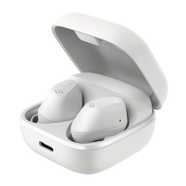 Sennheiser ACCENTUM True Wireless Earbuds CrystalClear Sound with Hybrid ANC Ergonomic Design 28Hour Battery Life Touch Interface White