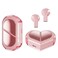 Ttbesmi Pink Heart Wireless Earbuds for Girls Kids Cute Mini Tiny Small Invisible Earbuds Wireless Bluetooth for Small Ears Canals Women Rose Gold Kawai Blue Tooth Ear Buds for iPhone Android