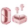 Ttbesmi Pink Heart Wireless Earbuds for Girls Kids Cute Mini Tiny Small Invisible Earbuds Wireless Bluetooth for Small Ears Canals Women Rose Gold Kawai Blue Tooth Ear Buds for iPhone Android