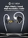 Kinboofi Bass Wired HeadphoneCCZ BC04 Custom HighFrequency BA IEM Headphone Stereo Sound IEM Earbuds Earphone with OxygenFree Copper SilverPlated Cable for Musician System No MIC BC04Silver