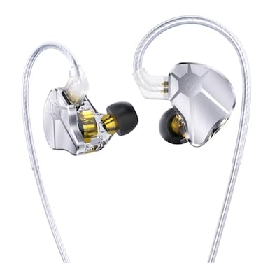 Kinboofi Bass Wired HeadphoneCCZ BC04 Custom HighFrequency BA IEM Headphone Stereo Sound IEM Earbuds Earphone with OxygenFree Copper SilverPlated Cable for Musician System No MIC BC04Silver