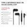 SoundMAGIC E80D USBC inEar Stereo Headphones LShape Plug inLine Controller Metal Housing 10mm Dynamic Drivers WaterDust Proof Black