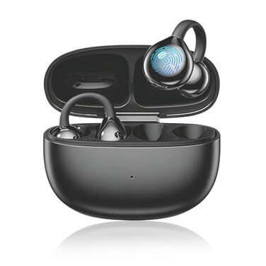 Yeabomy Open Ear Clip Headphones Wireless Earbuds Bluetooth 54 The Over Ear Buds Earphones Builtin Mic with Ear Hooks 36H Playtimefor iOS and Android Black