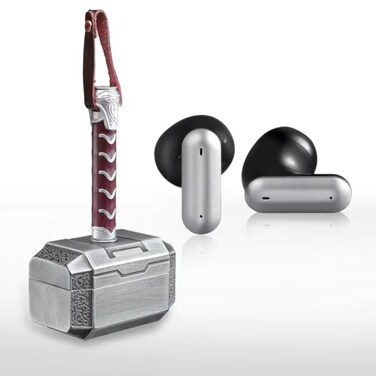 Kumiaor Wireless Earbuds with Thor Hammer Wireless Charging Case53 Bluetooth Ear Buds LightWeight HeadphonesNovelty Gifts for Men