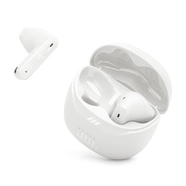 JBL Tune Flex 2 True Wireless Noise Cancelling Earbuds with JBL Spatial Sound and Smart Ambient Technology 6 mics for Perfect Calls up to 48Hrs of Playback IP54 Dust Water Resistant White