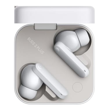 CMF BY NOTHING CMF Buds 2 Plus Wireless Earbuds Adaptive Noise Cancelling HiRes Audio Bluetooth Headphones 12mm Drivers for Deep Bass 50dB ANC 615H Playtime Sport Ear Buds with 6 Mics Light Grey
