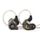 YINYOO HiFi IEM for Gaming CCZ MC02 in Ear Monitors Clear Crystal Sound Gaming Earbuds 10mm 1DD Wired Headphones with Patented IEMS Ear Tips for Computer Laptop School Students Dark Black With Mic