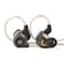 YINYOO HiFi IEM for Gaming CCZ MC02 in Ear Monitors Clear Crystal Sound Gaming Earbuds 10mm 1DD Wired Headphones with Patented IEMS Ear Tips for Computer Laptop School Students Dark Black With Mic