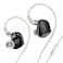 Sabaj TRN VX Pro 1DD8BA Flagship HiFi Earphones with Microphone 2PinDetachable Cable HighResolution Audio 35mmPearl Black