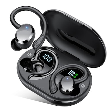sprtoybat Over Ear Earbuds with Hook 2026 New Bluetooth 54 Sports Wireless Earbuds 68Hrs Playtime LED Display IPX7 Waterproof Ear Buds ENC Noise Cancelling Mic for RunningWorkout