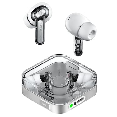 Nothing Ear 3 Wireless Earbuds Super Mic 45dB Hybrid Active Noise Cancelling Bluetooth Headphones HiRes 6 Mics 12mm Dynamic Bass Boost Dual Connect ANC Sport Ear Buds for iPhone Android White