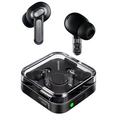 Nothing Ear 3 Wireless Earbuds Super Mic 45dB Hybrid Active Noise Cancelling Bluetooth Headphones HiRes 6 Mics 12mm Dynamic Bass Boost Dual Connect ANC Sport Ear Buds for iPhone Android Black