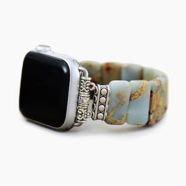 Cape Diablo Smart Watch Band for Women Handmade Gemstone Strap Compatible with 38mm45mm Apple Faces Earth Tibetan