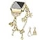 JOYOZY Band Compatible with Apple Watch 38mm 40mm 41mm 42mm 44mm 45mm 46mm Bling Strap with Glitter Case Builtin Screen Protector Interchangeable Charms Dressy Bracelet for Women Gold 40mm