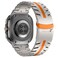 BOVIPO Titanium Band Compatible with Samsung Galaxy Watch 7 Ultra 47mm Solid Men Replacement Robust Metal Link Wristband TitaniumOrange
