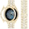 SUPOIX Band Case Compatible for Samsung Galaxy Watch 5 40mmWatch 4 40mm 20mm Women Sparking Replacement Strap PC Protective Bumper Face Cover for Galaxy Watch 54Gold40mm