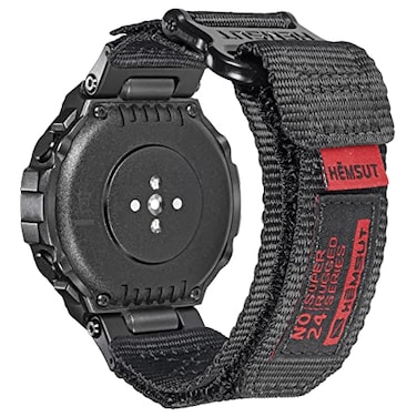 SMITHA Watch Bands Compatible with Amazfit TRex TRex PRO TRex 2 TRex 3 or TRex 3 PRO 48mm44mm TRex Ultra 12 Rugged Nylon Sports Strap Military Hook Loop Closure