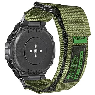 SMITHA Watch Bands Compatible with Amazfit TRex TRex PRO TRex 2 TRex 3 or TRex 3 PRO 48mm44mm TRex Ultra 12 Rugged Nylon Sports Strap Military Hook Loop Closure