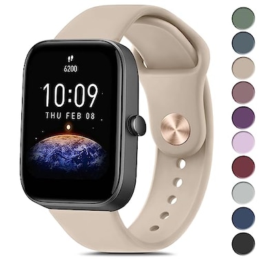 Vanjua Silicone Bands for Amazfit GTR mini Band Amazfit GTS 4 GTS 4 Mini GTS 3 GTS 2 GTS 2e GTS 2 mini GTS 20mm Quick Release Soft Sport Replacement Watch Strap for Amazfit Bip 3 Bip 3 Pro Bip U Pro B