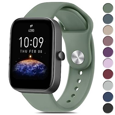 Vanjua Silicone Bands for Amazfit GTR mini Band Amazfit GTS 4 GTS 4 Mini GTS 3 GTS 2 GTS 2e GTS 2 mini GTS 20mm Quick Release Soft Sport Replacement Watch Strap for Amazfit Bip 3 Bip 3 Pro Bip U Pro B