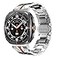 WONJOY Compatible with Samsung Galaxy Watch Ultra Band 47mm20252024 Robust Men Stainless Steel Replacement Link Metal Bracelet SilverOrange