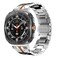 WONJOY Compatible with Samsung Galaxy Watch Ultra Band 47mm20252024 Robust Men Stainless Steel Replacement Link Metal Bracelet SilverOrange