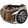 Hepsun Compatible with Samsung Galaxy Watch 42mmActive 40mmActive 2 40mm 44mmGear S2 ClassicGear Sport Fossil Q GazerTicwatch 2Garmin Vivoactive 3 20mm Genuine Leather Cuff BandsStrap coffee