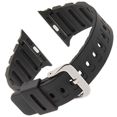 Gilden ExtraLong Black Waterproof Polyurethane Smart Watch Band 017270SMART fits Apple Apple Watch in sizes 38mm 40mm 41mm