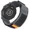 HEMSUT Watch Bands Compatible with Amazfit TRex 3 Soft Suede Leather Wide Hoop and Loop Rugged Sports Strap Soft Suede Leather BrownBlack