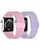 MAKCPOIMER 2 Pack Stretchy Nylon Solo Loop Compatible with Kids Apple Watch Bands 38mm 40mm 41mm 42mm 44mm 45mm 46mm Easy Buckle Adjustable Elastic Nylon Strap Replacement for iWatch Series 1110987654