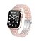 HOPO Compatible With Apple Watch Band 38mm 40mm 42mm 44mm Thin Light Resin Strap Bracelet With Stainless Steel Buckle Replacement For iWatch Series 8 7 6 5 4 3 2 1 SE Clear PinkSilver384041mm
