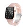 HOPO Compatible With Apple Watch Band 38mm 40mm 42mm 44mm Thin Light Resin Strap Bracelet With Stainless Steel Buckle Replacement For iWatch Series 8 7 6 5 4 3 2 1 SE Clear PinkSilver384041mm
