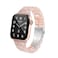 HOPO Compatible With Apple Watch Band 38mm 40mm 42mm 44mm Thin Light Resin Strap Bracelet With Stainless Steel Buckle Replacement For iWatch Series 8 7 6 5 4 3 2 1 SE Clear PinkSilver384041mm
