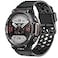 Lamshaw Compatible with Amazfit TRex 2 Bands Silicone Replacement Wristbands Sport Strap with Metal Buckle Compatible with Amazfit TRex 2 Smart Watch Black