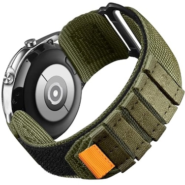 Lamshaw Compatible with Amazfit TRex 2 Bands Rugged Nylon Sports Strap with Woven Loop Design Compatible with Amazfit TRex 2 Smart Watch Cross NylonGreen
