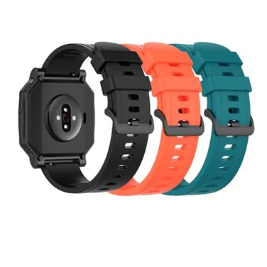 Senter Soft Silicone Sport Replacement Strap Band Compatible with Amazfit NeoGTR 42mm GTSGTS 2 GTS 2e GTS 2 MiniBipBip LiteBip SBip U Smart WatchBlackOrangeGreen