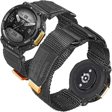 torbollo Compatible With Amazfit TRexTRex ProTRex 2 Durable Nylon Watch Band MilitaryGrade Strap with Hoop and Loop 3loop adjustable buckle