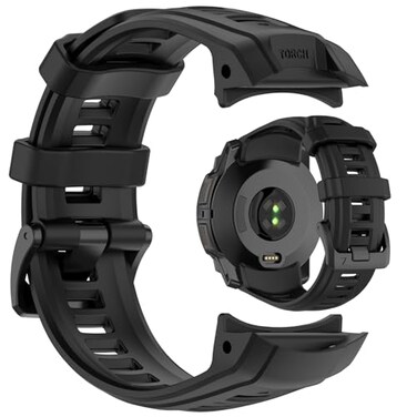 LOKEKE Compatible with Garmin Instinct 3 Replacement Wrist Band Replacement Silicone Wrist Watch Band Strap Compatible with Garmin Instinct 3 50mmBlack