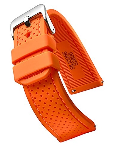 STUNNING SELECTION Alpine Sporty Silicone Watch Band Waterproof Quick Release Rubber Watch Strap Orange Lightweight Adjustable Silicone Watch Band Man 20mm Rubber Watch Strap Compatible with Regular S