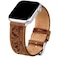 Deeplus for Apple Watch Band 42mm 41mm 40mm 38mm Handmade Carved Bump Genuine Leather Replacement Strap for iWatch Series 10 9 8 7 6 5 SE Retro Brown