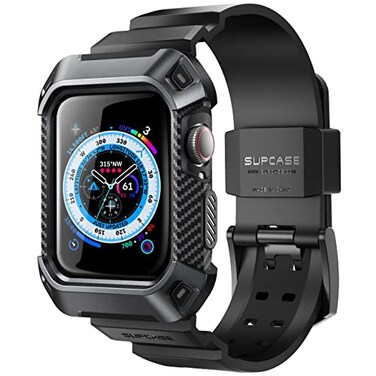 SUPCASE for Apple Watch Series 987654SE 4140mm Case with Band Unicorn Beetle Pro AntiScratch Bumper Protector Rugged Men Cover with Adjustable Strap Band for iWatch SE321 Black