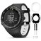 T-BLUER TBLUER Watch Band Compatible for Suunto Core Bracelet Silicone Replacement Strap and Full Protective Case for Suunto Core Smart Watch BlackWhite ToughDurableFlexibleSoft
